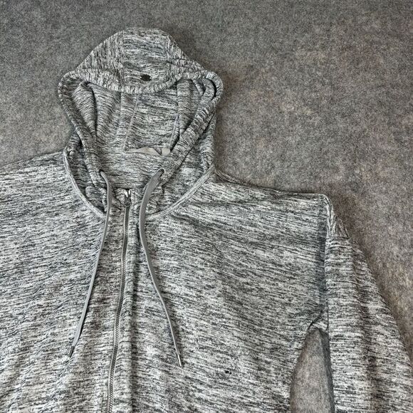 Athleta Blissful CYA Jacket Womens Large Full Zip Heather Gray Hoodie Athletic - Picture 2 of 11